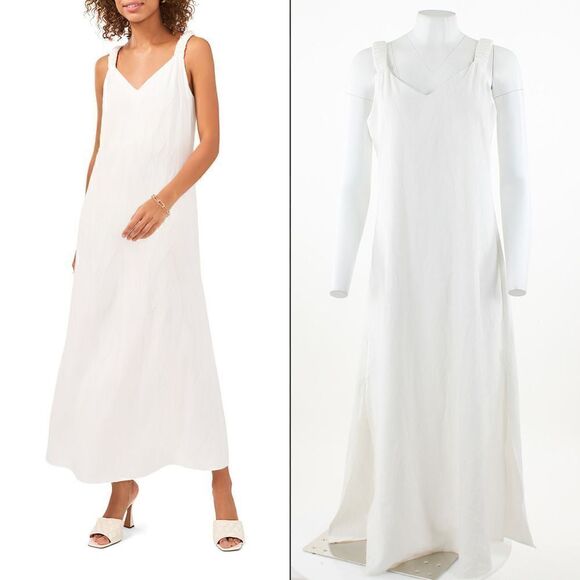 Vince Camuto Jacquard Maxi Dress New Ivory - Picture 1 of 5